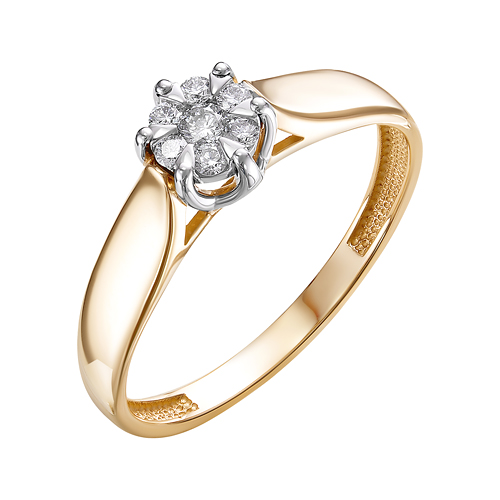 Кольцо, золото, бриллиант, К112-5536